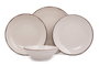 Hermia CXEO24Y2730P02 Vajilla de Porcelana 24 Piezas Color Canela Apta Lavavajillas Microondas